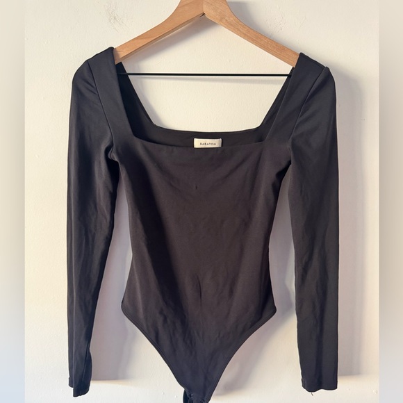 Babaton Tops - Babaton Black Long Sleeve Bodysuit Small